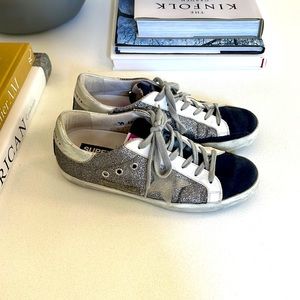 Golden Goose Super Star glitter sneakers size 38.